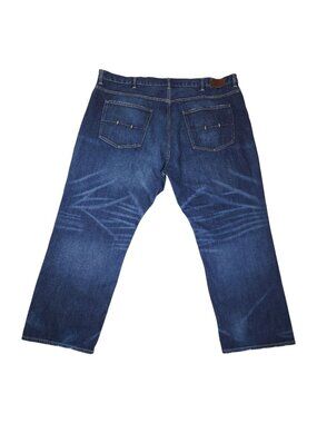 Polo Ralph Lauren Mens Authentic Denim Jeans 50Bx30 Blue Labe is Shrunk Straight